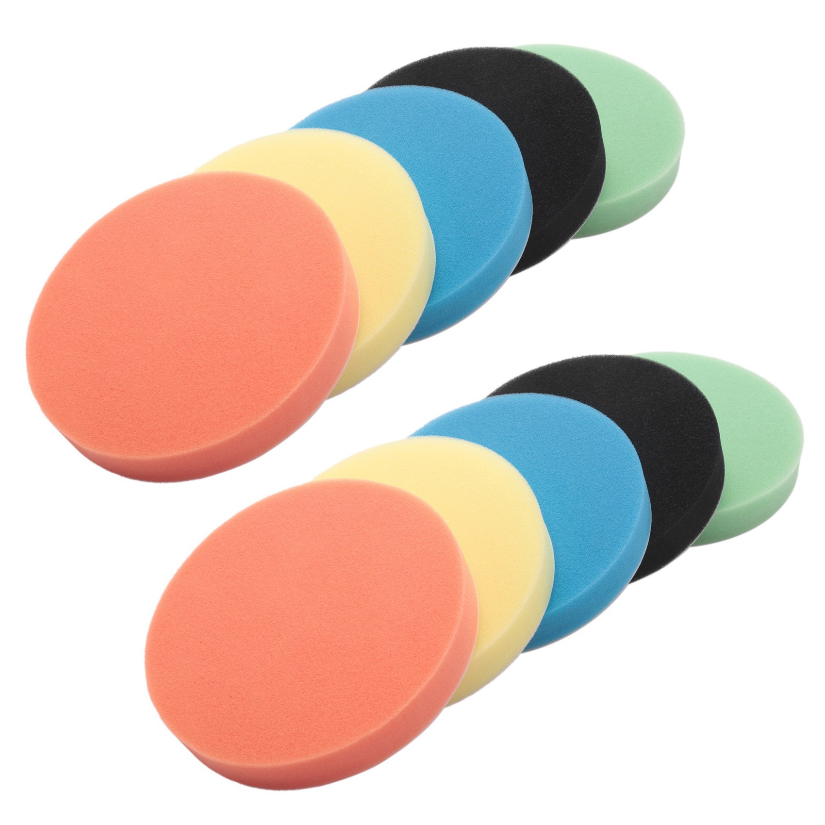 10PCS 6 Inch (150mm) Flat Sponge Buff Buffing Pad Polishing Pad Kit Car Polisher