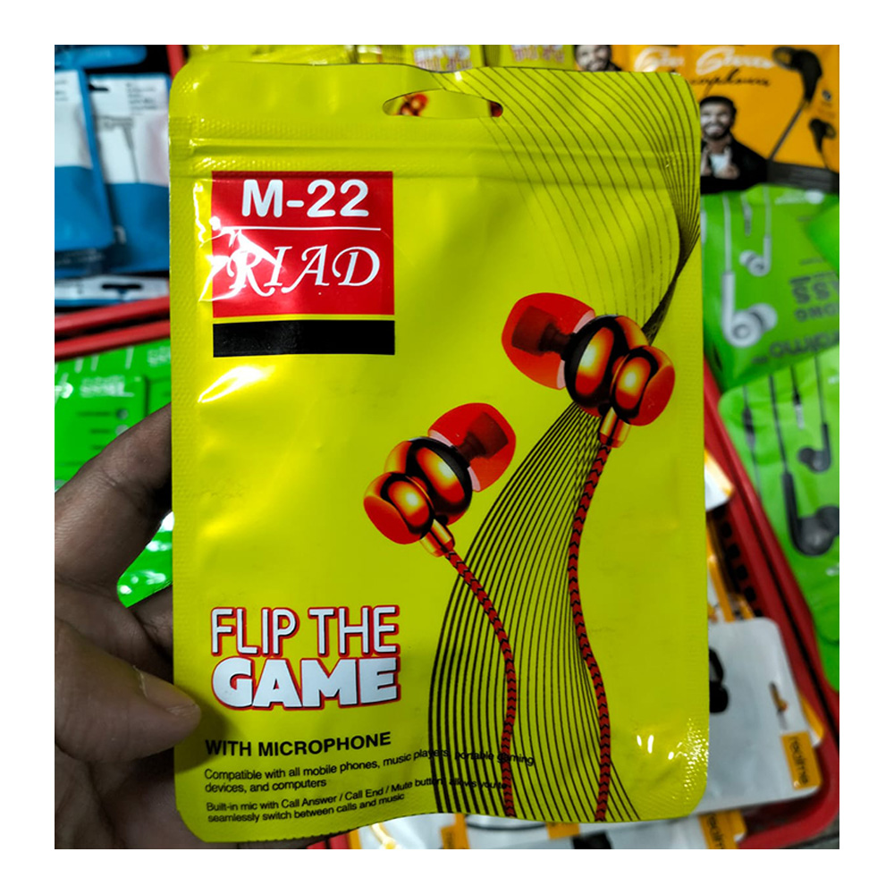 RIAD M-22 Flip The Game with Microphone Earphone