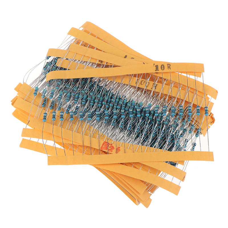 600Pcs 30 Kinds Value Metal Film Resistor pack 1/4W 1% Resistor Assorted Kit Set Encounter. 