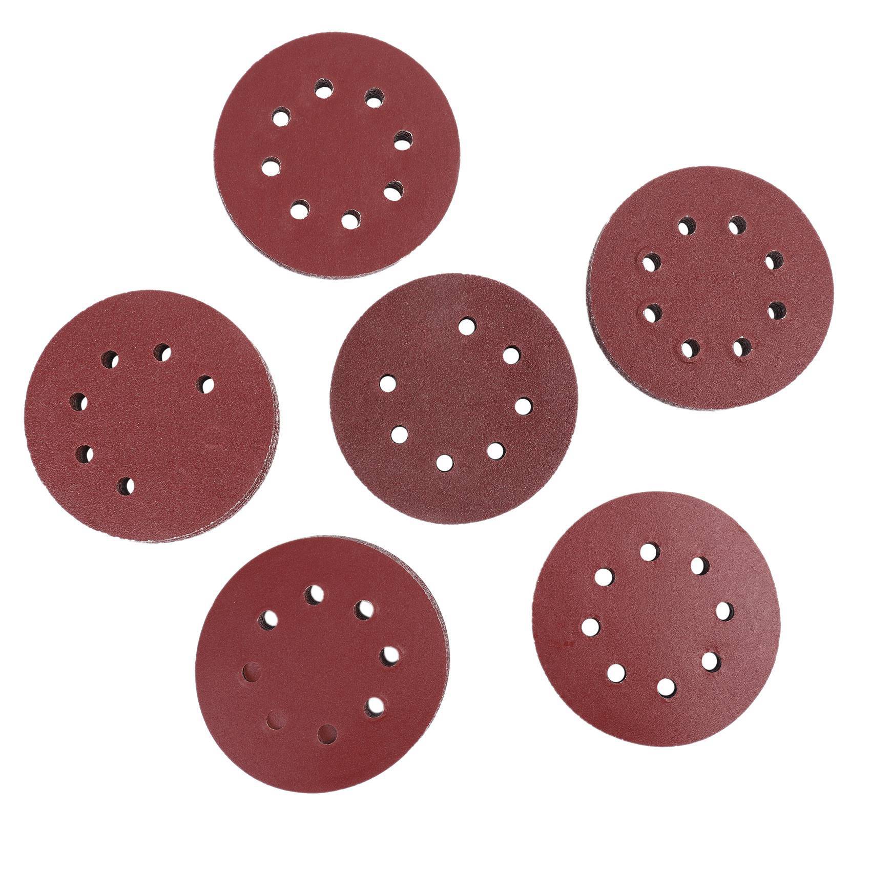 120PCS 5 Inch Sanding Discs Sandpaper Assorted 60 80 120 180 240 320 Grits for Power Random Track