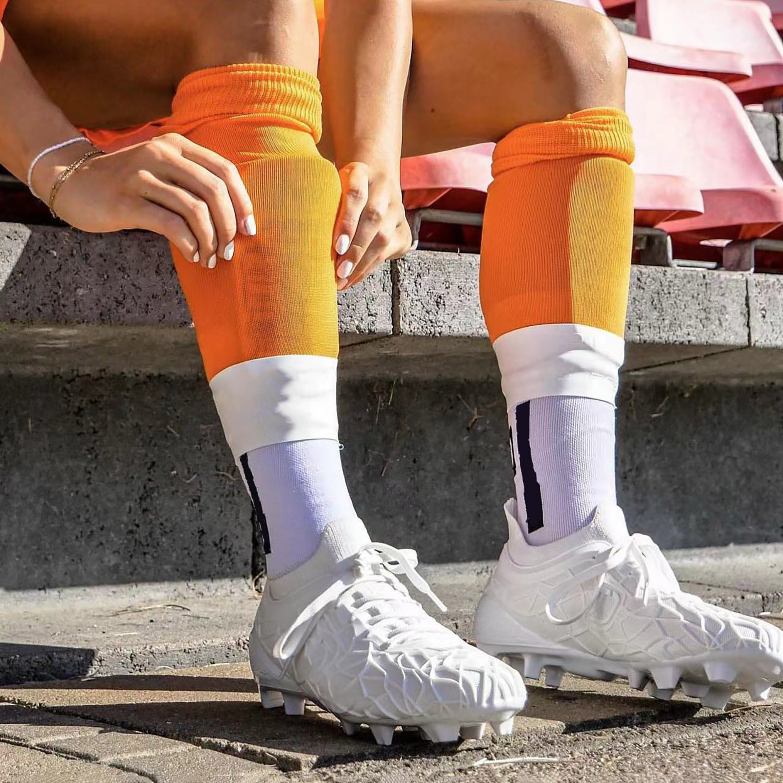 Ethereon Stylish Shin Guard Anti-slip Soccer Shin Guard Straps Silicone Leg Bands for Football Ankle Guard for Players. 