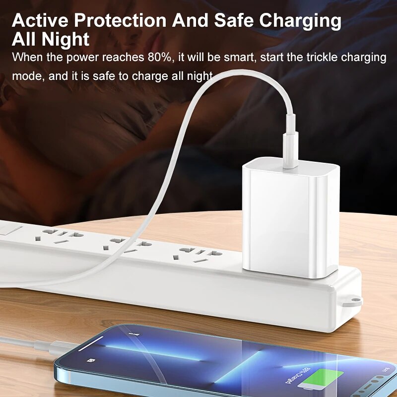 USB 20W Fast Charging Cable 2M Cable For iPhone 6 7 8 Plus X XS XR SE Lightning Charger Data Line For iPhone 14 Pro Max 13 12 11. 