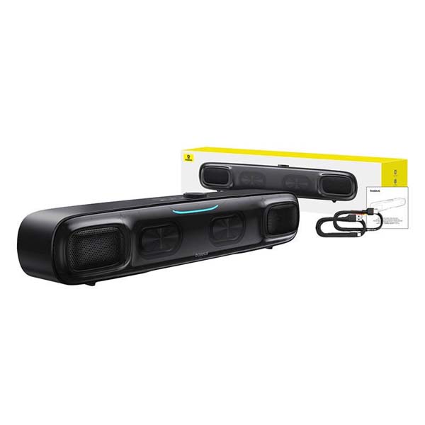 Baseus AeQur DS10 Mini Soundbar Desktop Bluetooth Speaker with RGB Light. 