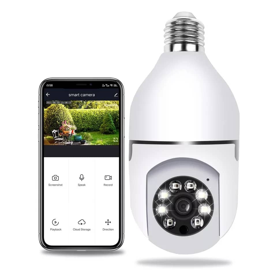 Champion V380 Bulb IP Camera 360 ° PTZ Bulb IP Camera 1080 HD WIFI IP Security Camera. 