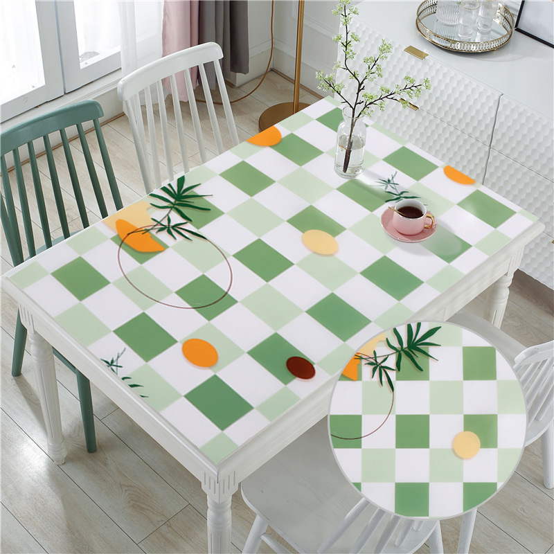Flooring, leather, tablecloth, thickened, PVC, plastic, kang, leather, tablecloth, rectangular dining table, coffee table mat, square, water, L span. 