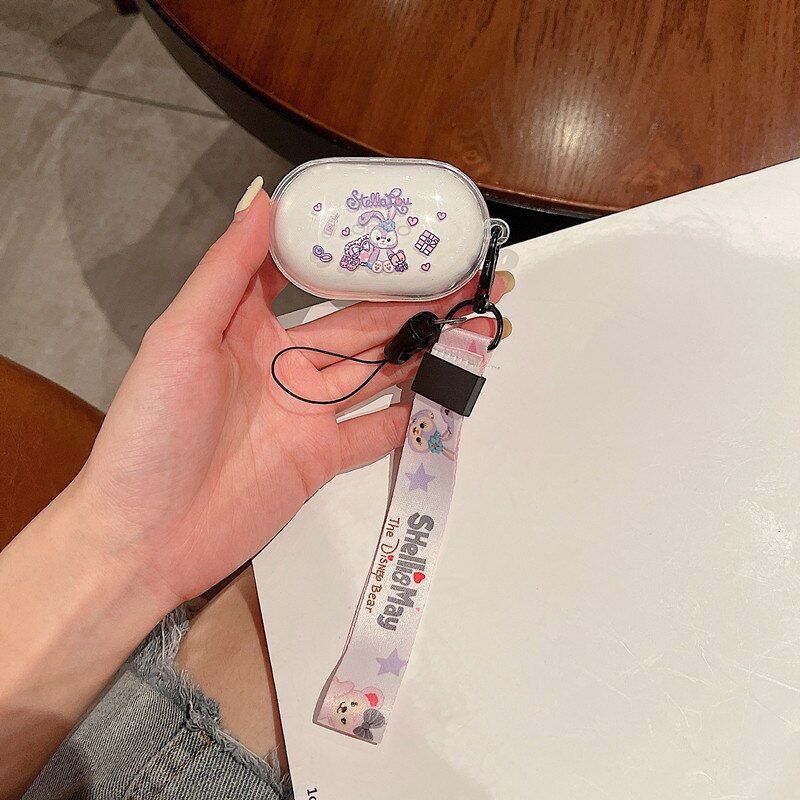 New Earphone Case For oppo enco buds Cute cartoon pattern soft shell Headset Protecte transparent Case For oppo enco w31 Lite Hand Strap. 