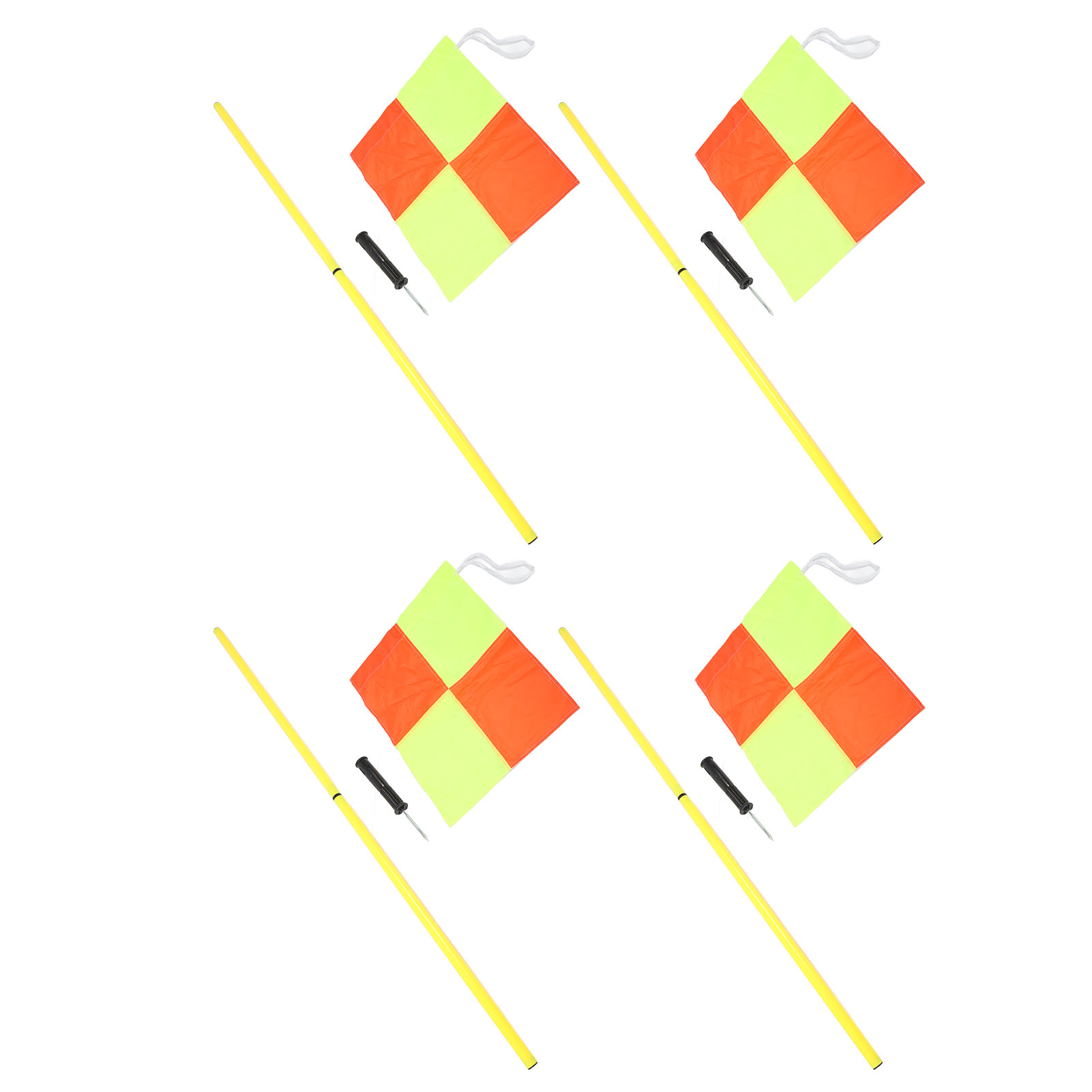 Soccer Flags Poles 2 Section 1.5m Poles High Visibility Lightweight Soccer Field Corner Flags with Storage Bag for Outdoor. 
