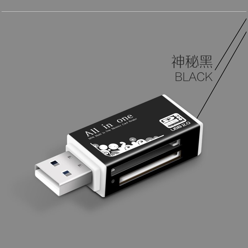 5 piece /bag Smart All in one card reader Multi in 1 card reader SD/SDHC,MMC/RS MMC,MS/MS PRO/MS DUO,M2 card reader Wholesale TF. 
