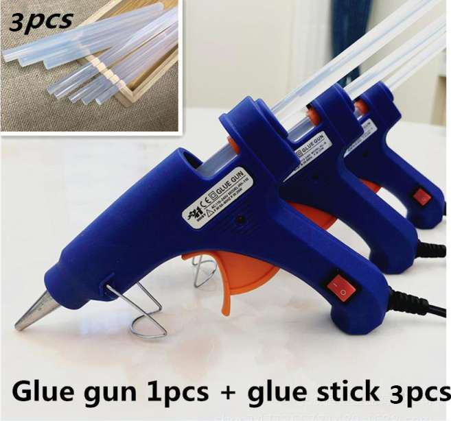 Glue Gun 20 watt with free 3 pcs Glue Stick - Hot Melt Glue Gun. 