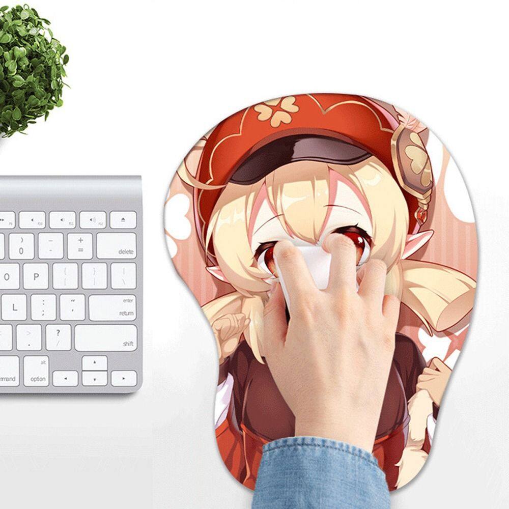 VHOIC Ergonomic 3D Breast Anime Silicone Wrist Rest Mouse Mat Hand Support Mouse Pad. 
