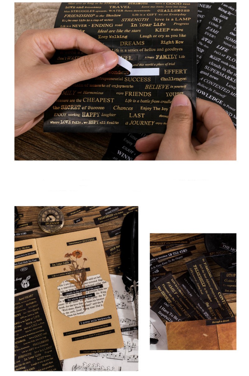 New Rh Online in Line erie 4 Pc Englih Bronzing ticker Album Diary Journaling Decorative Craft crapbooking Diy ticker - ticker. 