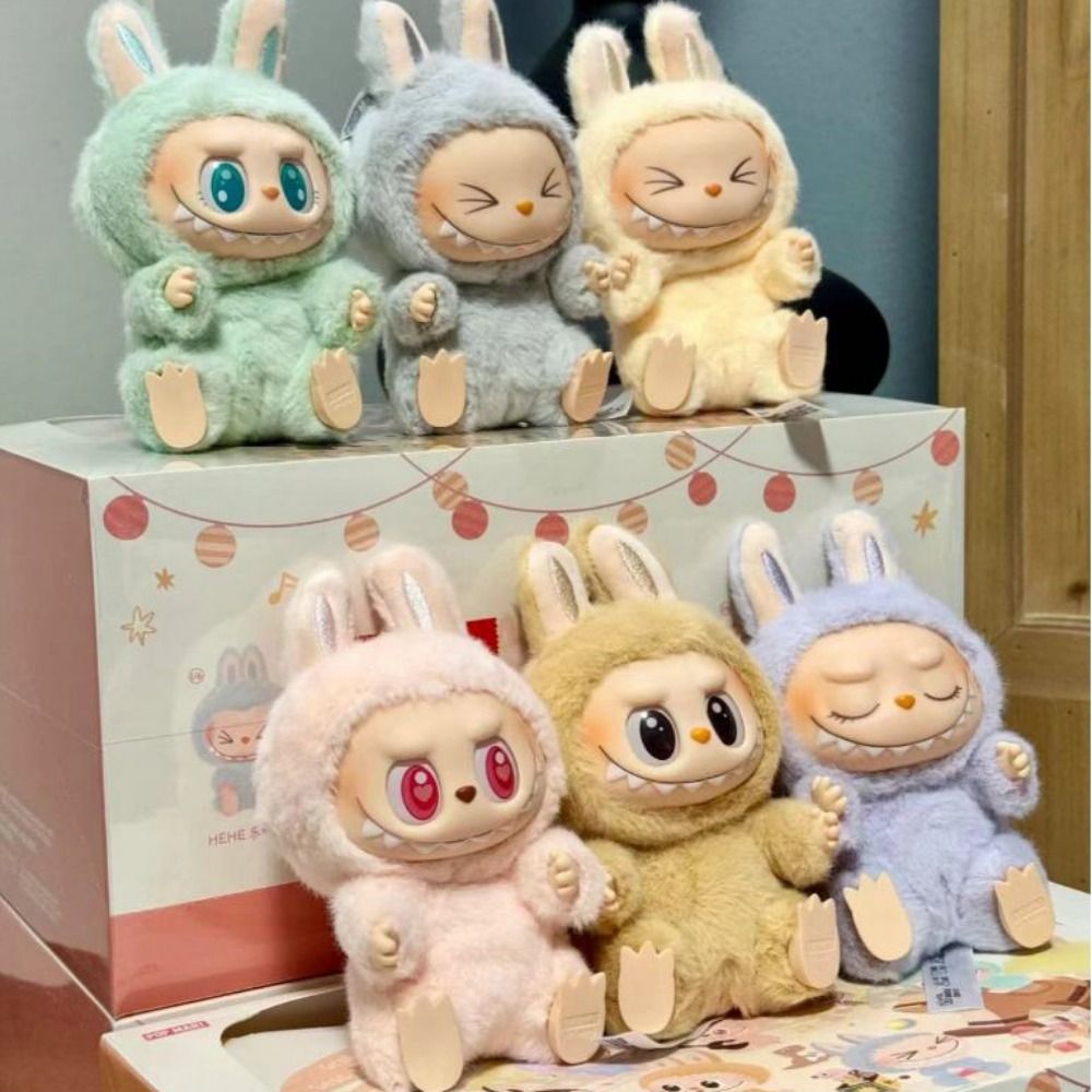 Desktop Decoration Have a Seat Labubu Plush Figure Keychain Pop Mart V.2 Series Sitting Party Labubu Model Sitting Posture 15cm Labubu Have a Seat Toy Kids. 