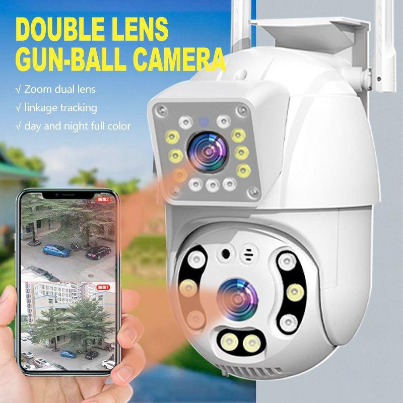 Dual-len IP PTZ Camera Full 2MP WiFi Camera Indoor Full Color Night Vision Home Security Camera Two-way Audio Baby Monitor Camera