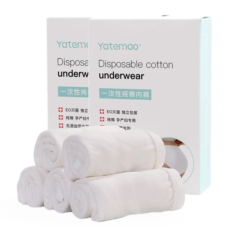 5PCS/BOX Briefs Sterilized Disposable Underwear cotton Travel Panties XL 
