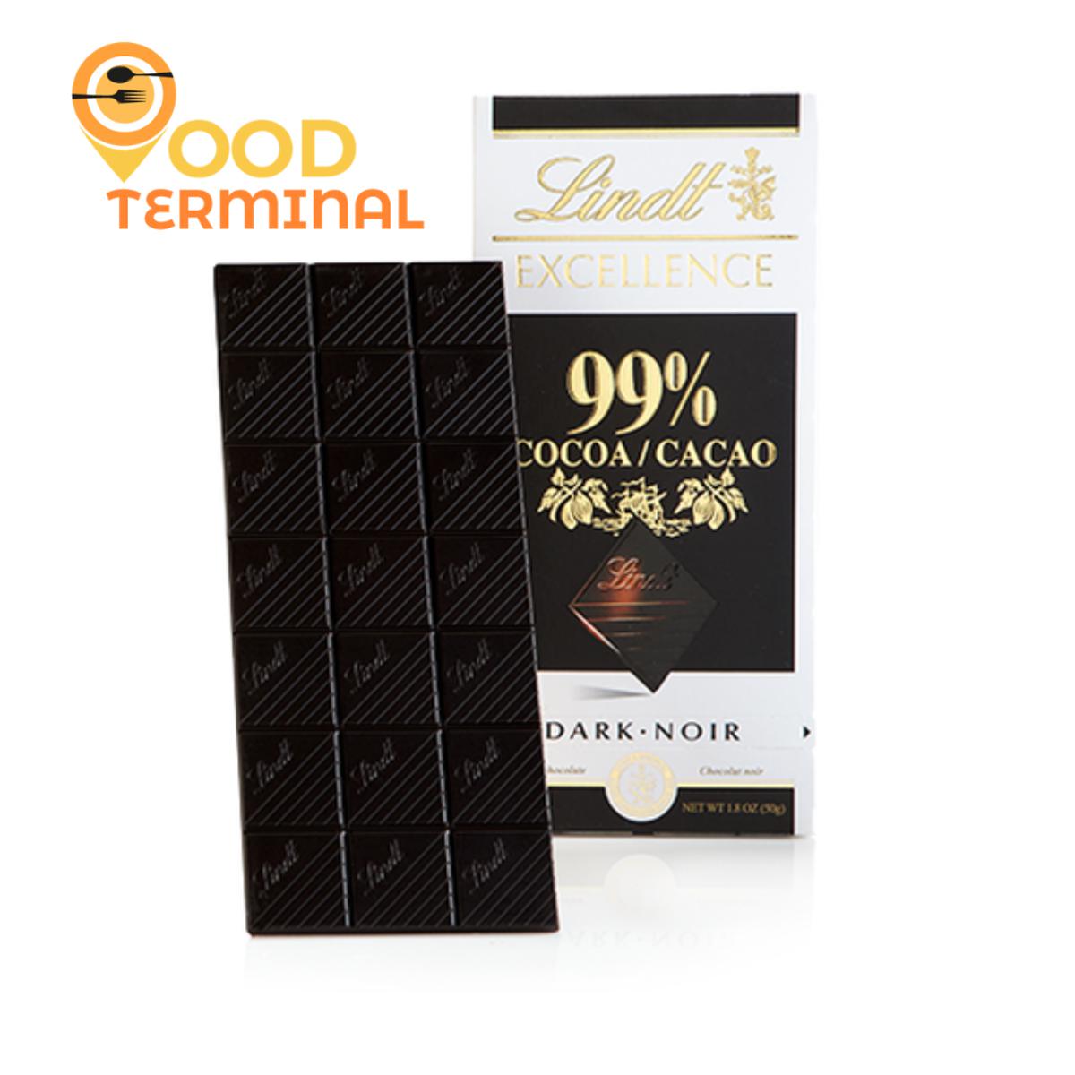 Lindt Excellence 99% Coco Dark Chocolate - 50gm