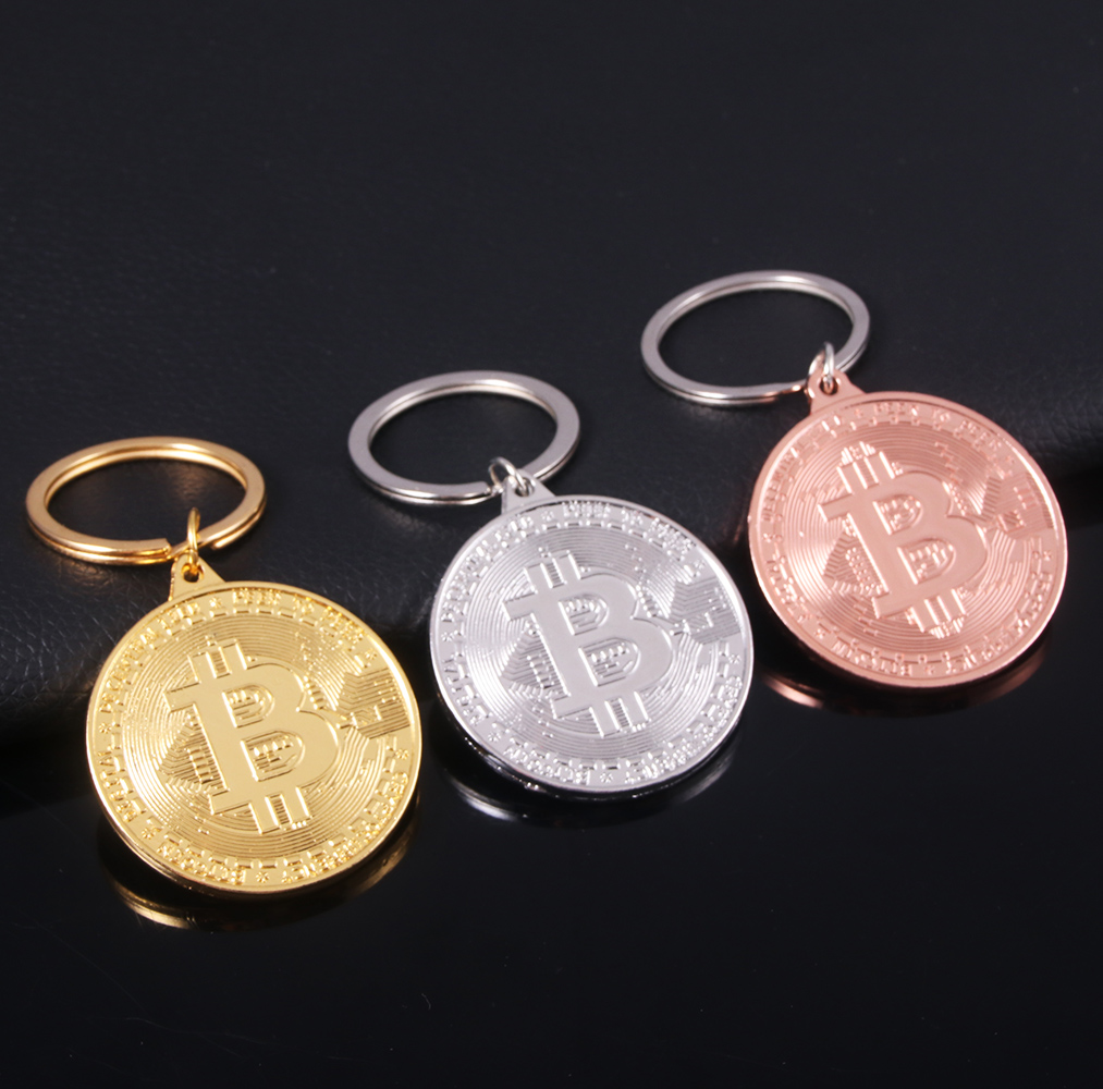 Hot Bitcoin Coin Keychains High Quality Music Band Badge Metal Keyring Men  Women Commemorative Collectors Gift 3 Colors | Daraz.com.bd
