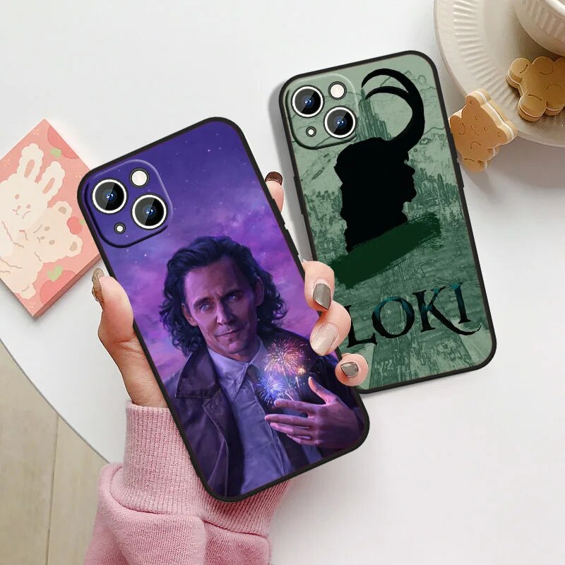 Marvel Lovely Loki Phone Case For Apple iPhone 14 13 12 11 Pro Max mini XS XR X 8 7 6S 6 Plus Black Soft Funda Back Cover Coque. 