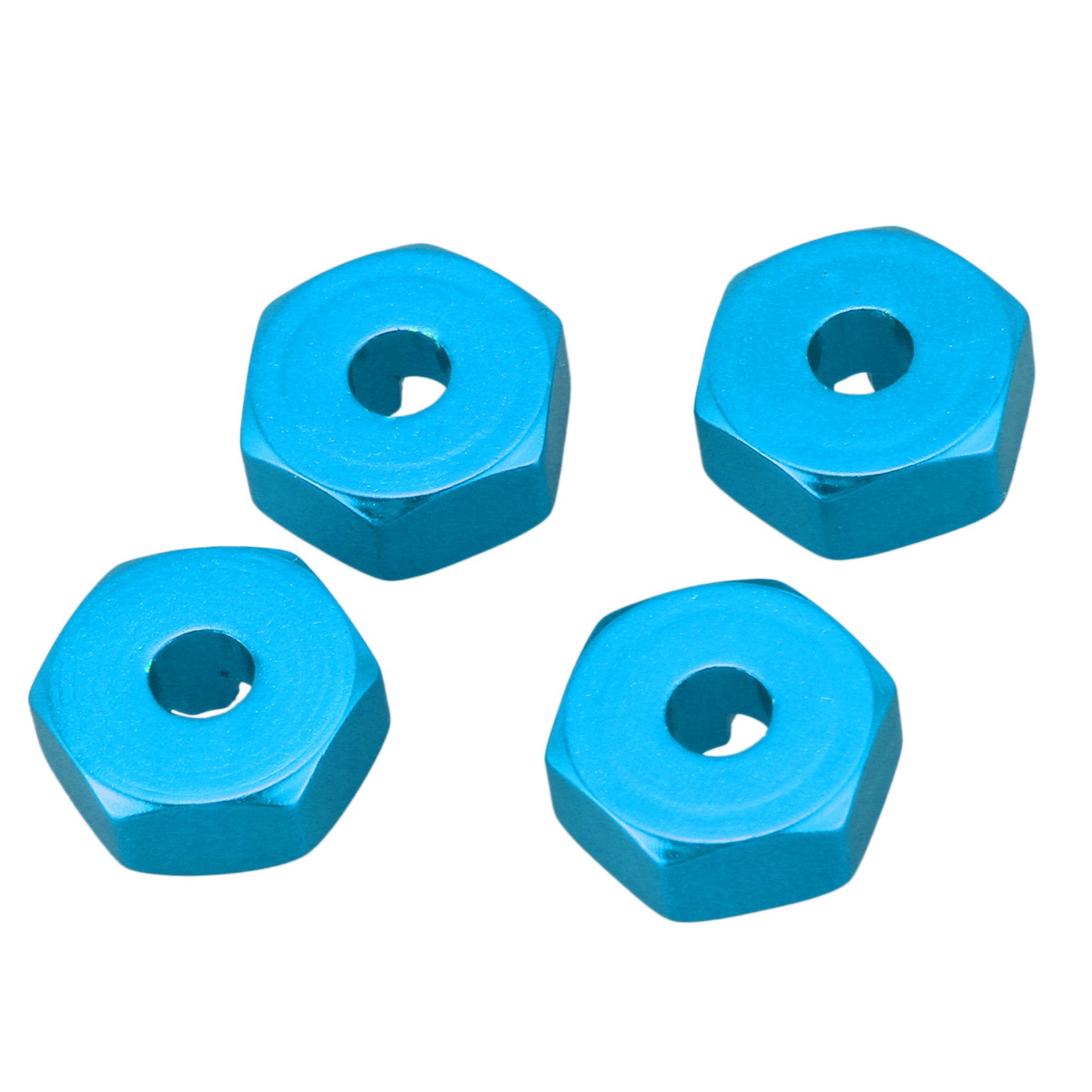 8X Aluminum Alloy 12mm Combiner Wheel Hub Hex Adapter Upgrades for Wltoys 144001 1/14 RC Car Spare Parts,Blue