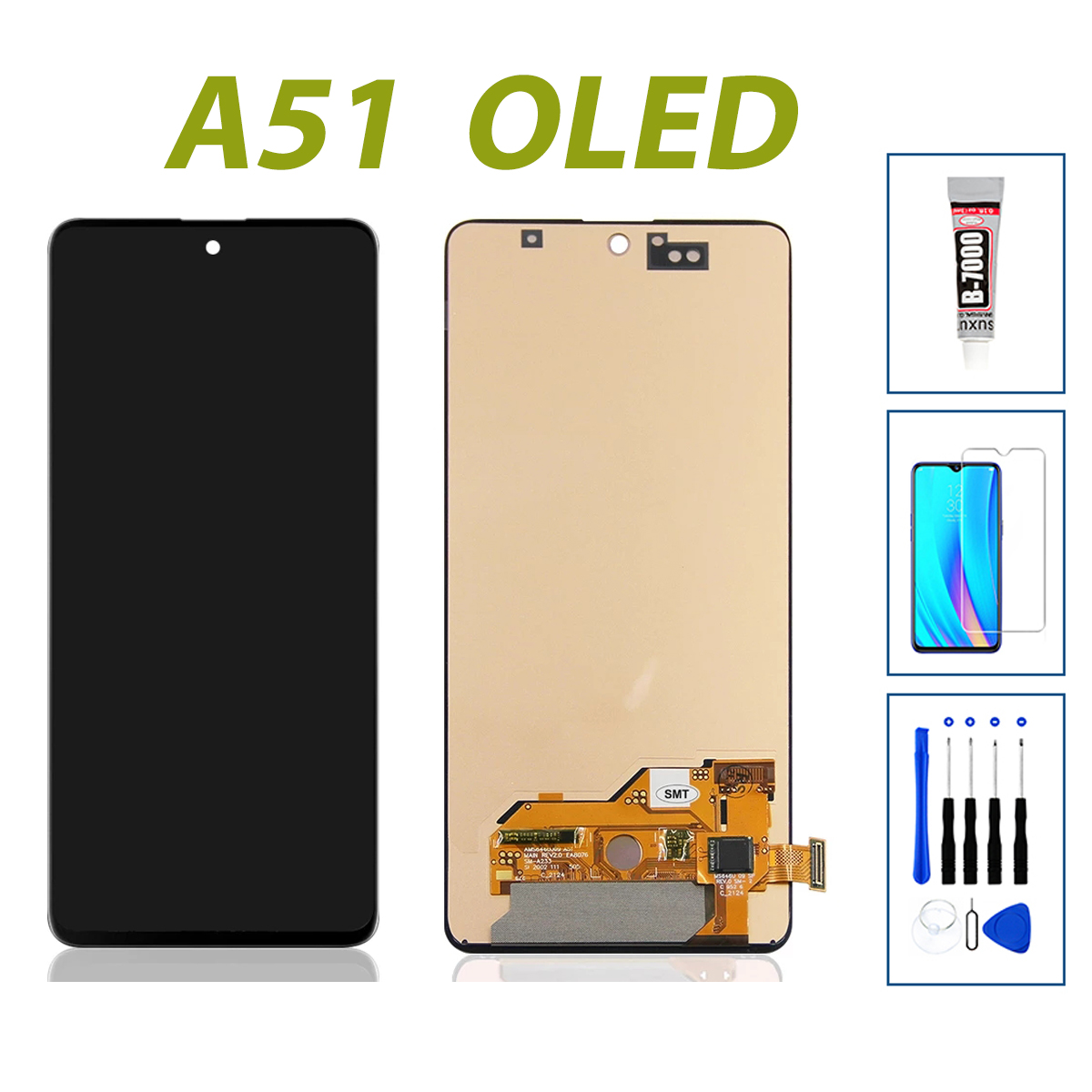 OLED LCD No Frame For Samsung Galaxy A51 A515 A515F A515F/DS Display Touch Screen Digitizer Assembly Replacement Parts