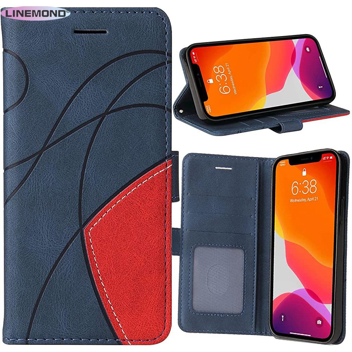 Wallet Case for Google Pixel 6a 5G, Splicing Matching PU Leather Flip Case with Kickstand for Google Pixel 6a 5G, Blue