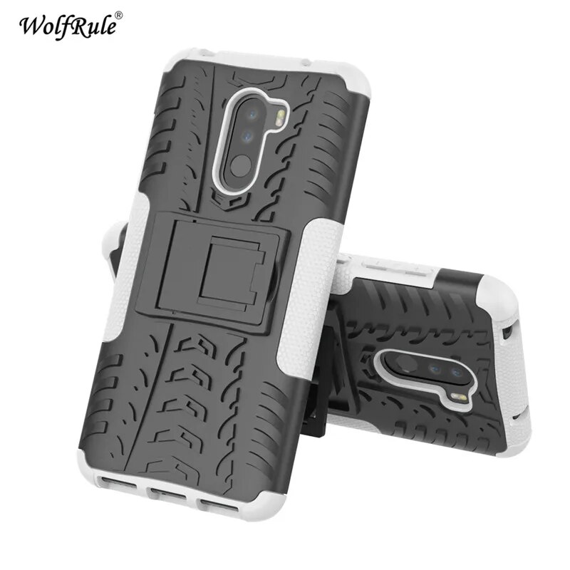 For Xiaomi Pocophone F1 Cases For Xiaomi Poco F1 Cover Dual Layer Armor Back Case For Xiaomi Pocophone F1 Holder Stand Shells. 