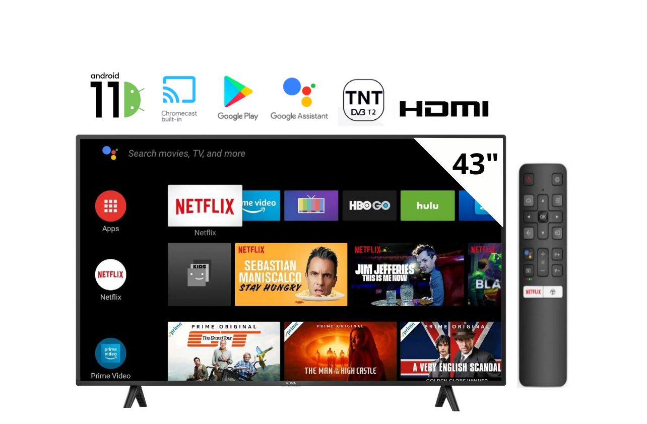 ROWA Transcom Official warranty 43" Android -11 Voice Control LED TV | 43S52