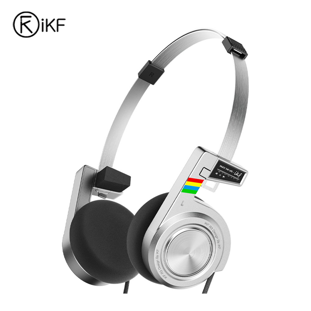 iKF R3 Retro On Ear Wireless Headphone Bluetooth Headset,Vintage Lightweight and Foldable,Up to 60H Playtime,For Laptop/PC/Phone