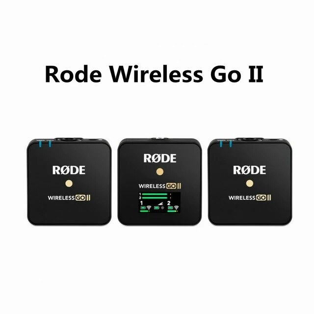 Rode Wireless Go II GO2 Wireless Lavalier Dual Channel Mic RX 2TX Transmission Microphone Accessories for Phone DSLR Cameras. 