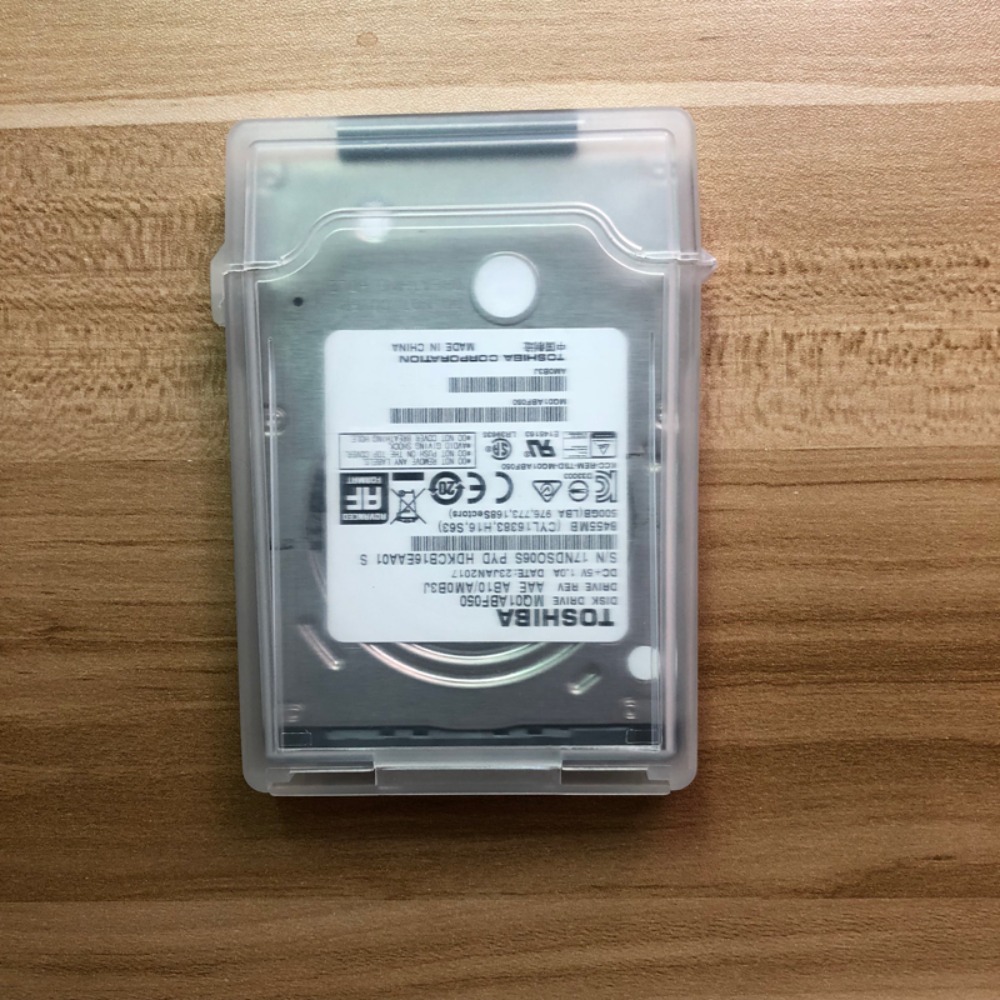 New 2.5 Inch Hard Disk Storage Box Strong Buckle Transparent Hard Drive Storage Case Multiple Colors PP Hard Drive Protective Cover SSD. 