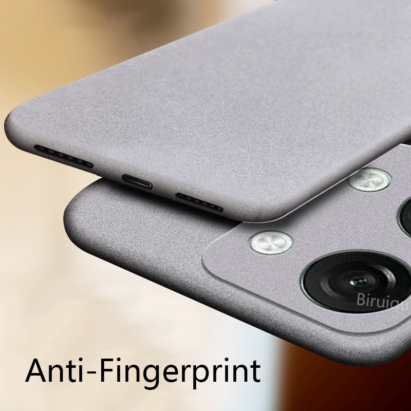 Biruiqu For Oneplus Nord 3 Shockproof Anti Slip Soft TPU Sandstone Matte Back Case Cover. 