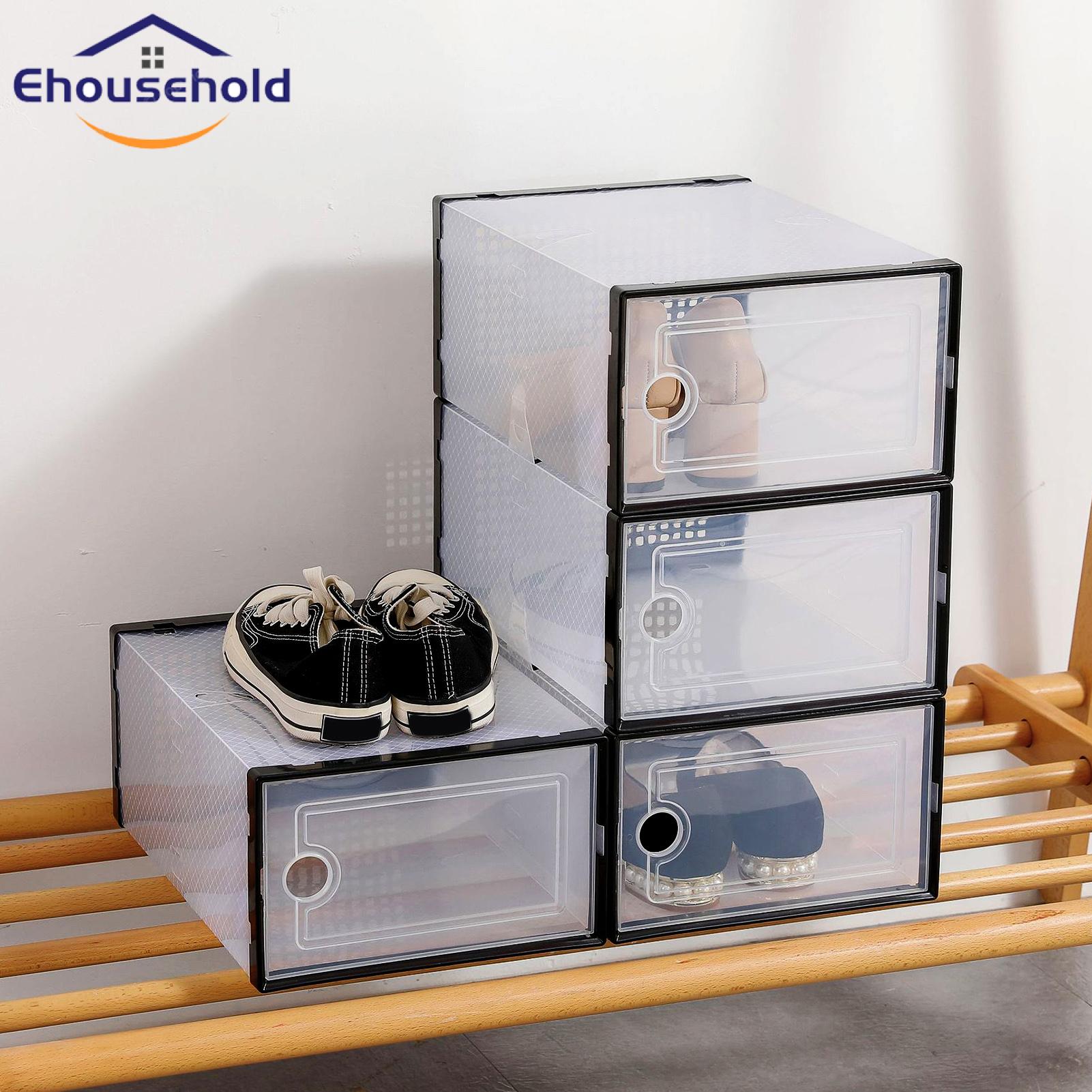 Transparent Shoe Box Maximize Storage Space with Clear Stackable Shoe Box Eco-friendly Transparent Shoes Container for Organizing Durable Shoe Boxes. 