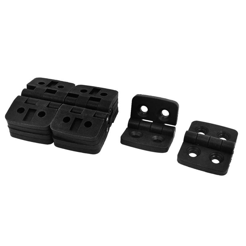 10pcs reinforced black plastic door hinges 40mm x 30mm