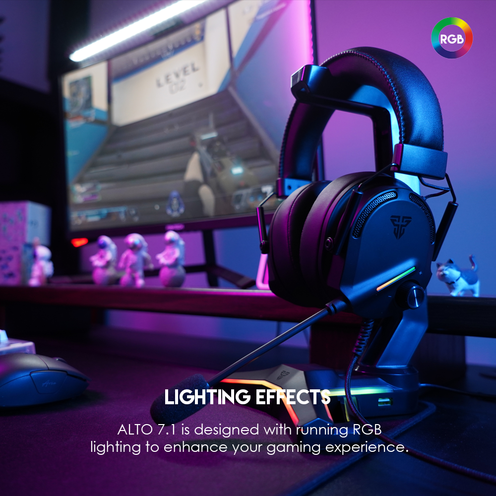 FANTECH HG26 Alto 7.1 USB Virtual Surround Sound Gaming Headset Immerse Yourself in Gaming Enjoy Crystal Clear Audio and Communication. 