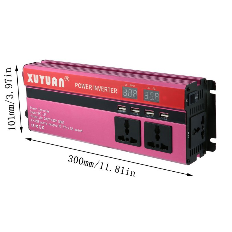 LALA 6000W Solar Power Inverter  12V to  220V LED Display Sine Wave Converter. 