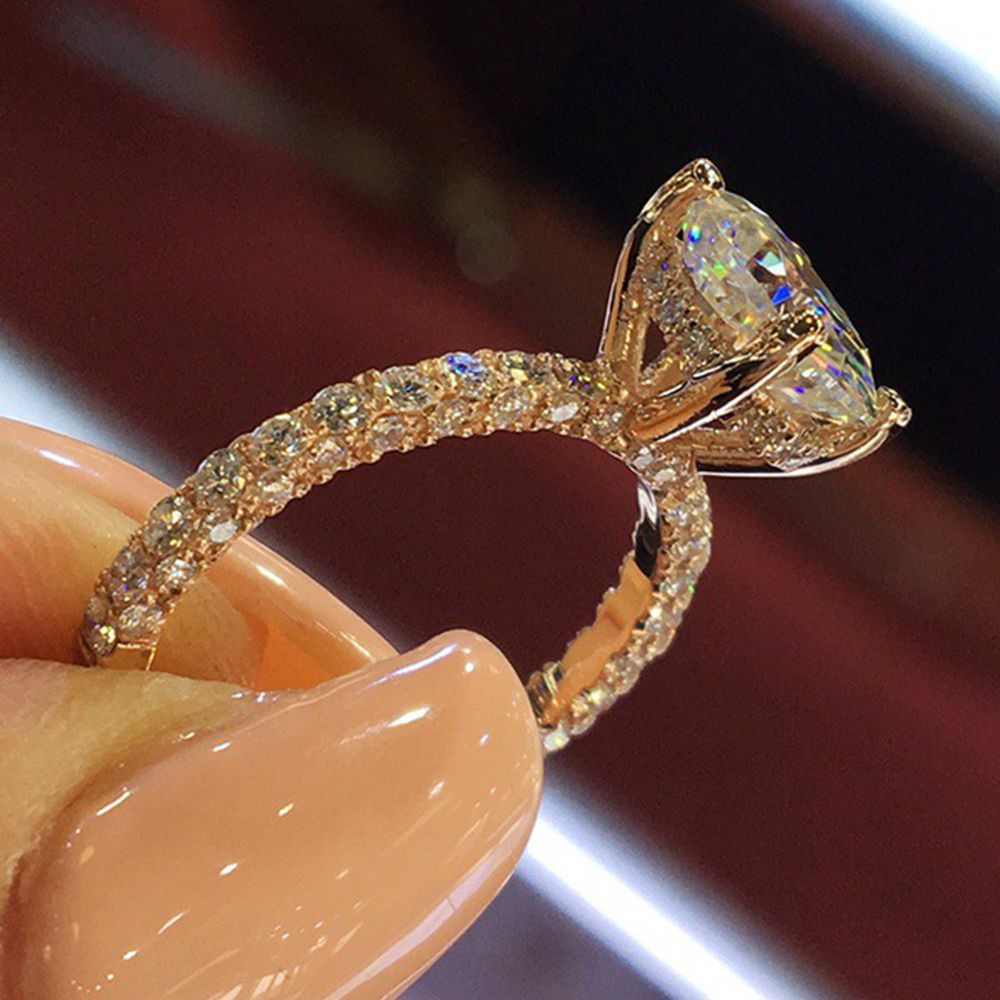 Wedding Heavy Solitaire Rings Bridal Heavy Diamond Rings Big