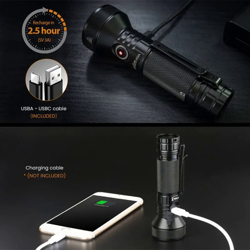 Sofirn IF22A 2100lm Flashlight 21700 Powerful Light SFT40 LED 680M Long Range USB C Rechargeable Charging Throw Torch. 