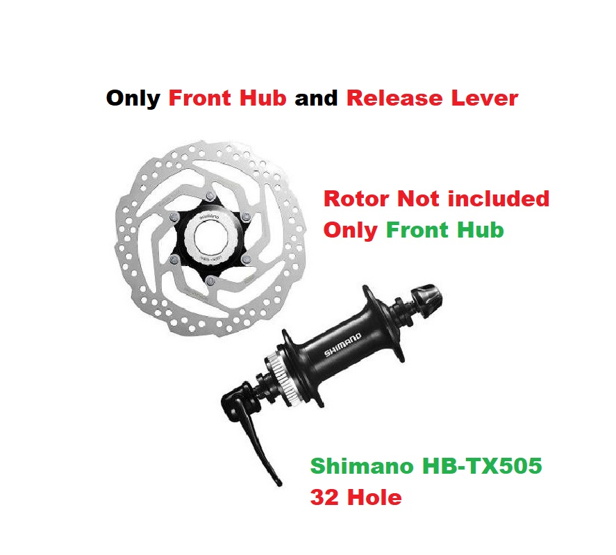 Shimano TourneyTX HB-FH-TX505 Centerlock Disc 32Hole Hub Q/R Skewer RT10 Rotor e Shimano TourneyTX HB-FH-TX505 Centerlock Disc 32Hole Hub Q/R Skewer RT10 Rotor e