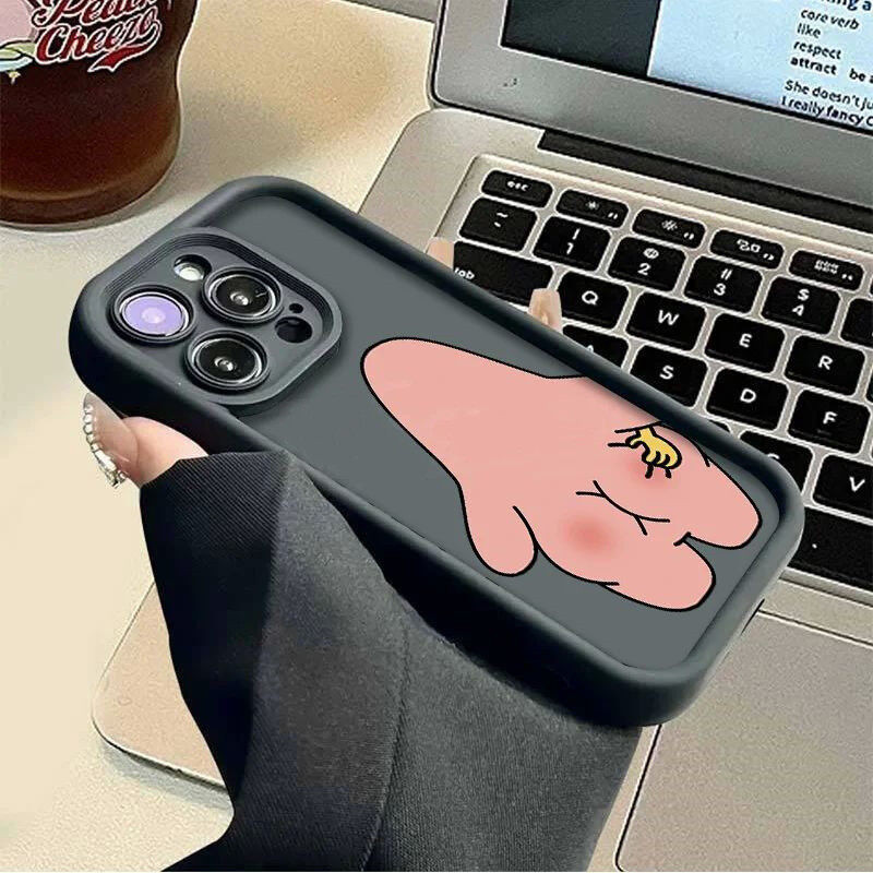 Cute Spongebob Patrick Star Couple Phone Case For Realme C63 C65 C67 C55 C33 C30 C35 C31 C21Y C25Y A60 A18 A38 A58 A57 2022 A52 A72 A92 Casing Cartoon Lens Protection Soft Cover. 