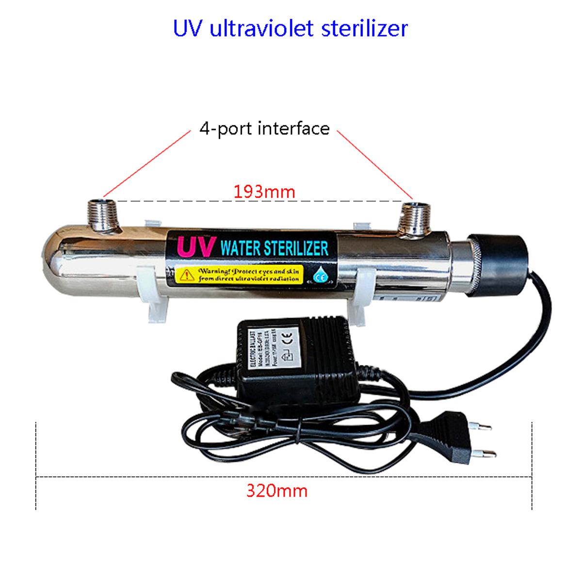 Ultraviolet (UV) Light for Drinking Water Disinfection, Full ss Body-1Gpm(3.8 lpm)