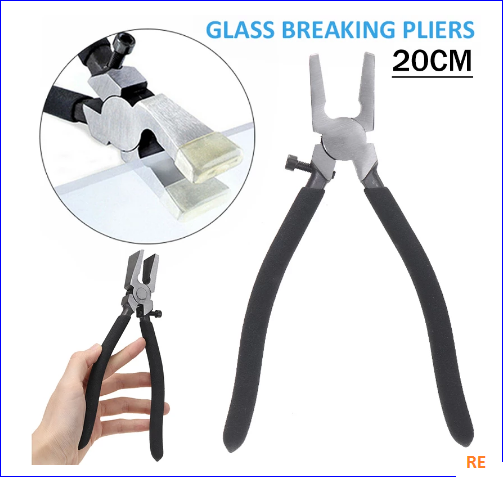 1 pcs Handle Breaking Cutting Glass Pliers Stained Glass Tools Flat End Glass Pliers Flat Glass Trimming Pliers Hand Tool