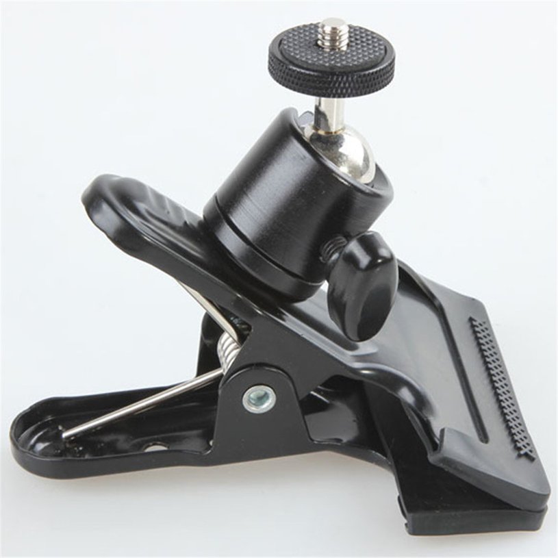 Multi-function Clip Clamp Holder Mount Tripod Head with Standard Ball Head 1/4 Screw photography accessories for Camera holder. 