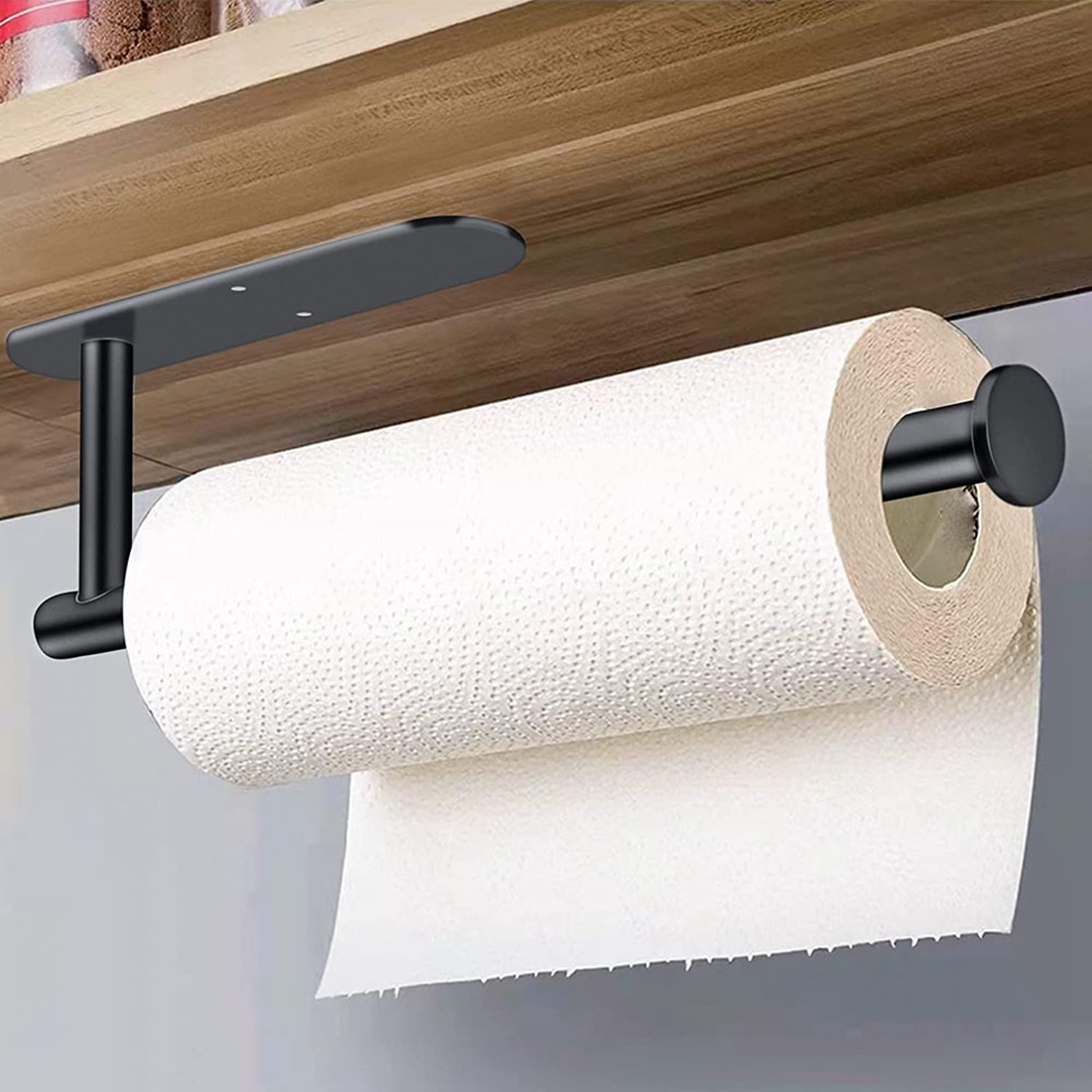 Paper Towel Holders - Under Cabinet Paper Towel Roll Rack Mount Vertical or Horizontal, on Wall for Kitchen, Bathroom. 