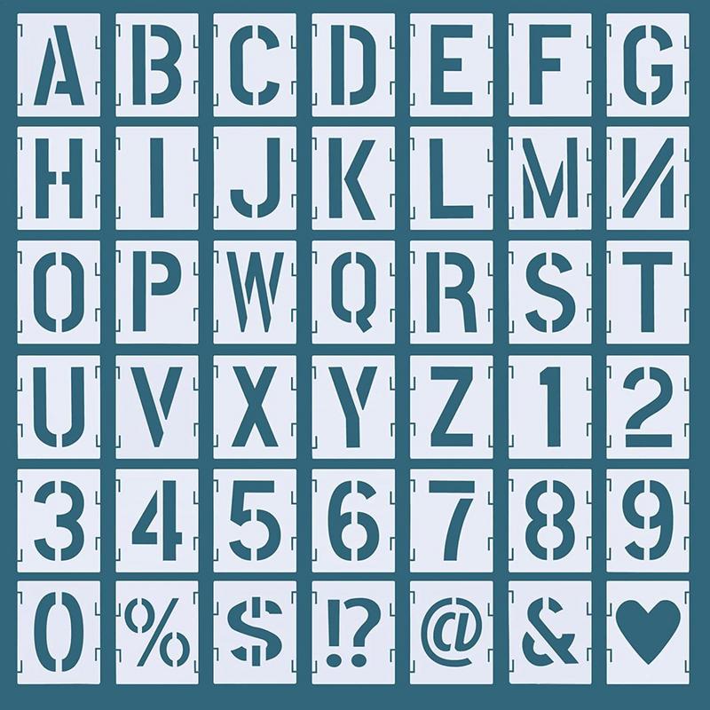 Letter Stencils for Painting On Wood 42pcs Large Spray Paint Stencil Alphabet Stencils Reusable Templates for Art and Craft. 