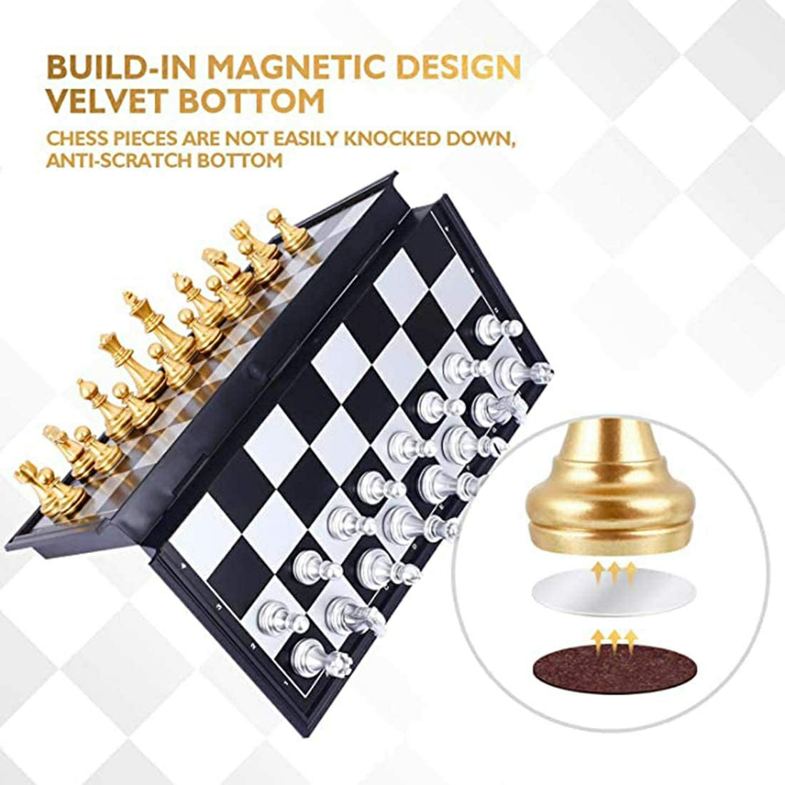 Magnet Chess Gold & Silver Guti 12.5 Inch. 