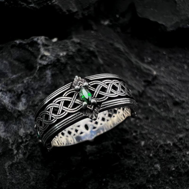 【Sooledead】（NEW）New Pattern Ring Silver Plated Adjustable Personality Men and Cocktail Party Jewelry Gift. 