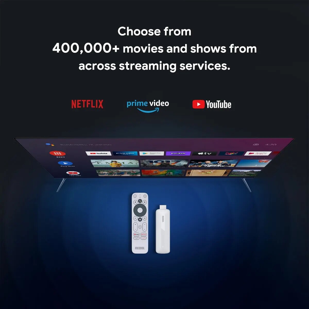 Mecool KD5 Android 11 TV Stick HDR10 Smart TV Box 1GB 8GB WiFi 2.4G 5G Mini Streaming Media Player. 