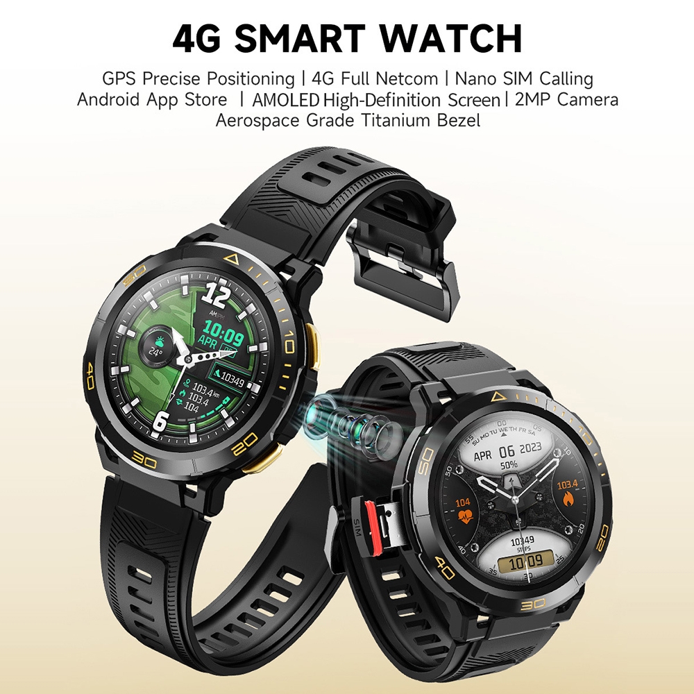 LEMFO Z1 1.43 inch AMOLED Screen Watch, 4G Network Android 8.1 2GB+16GB, Eurasian Version. 