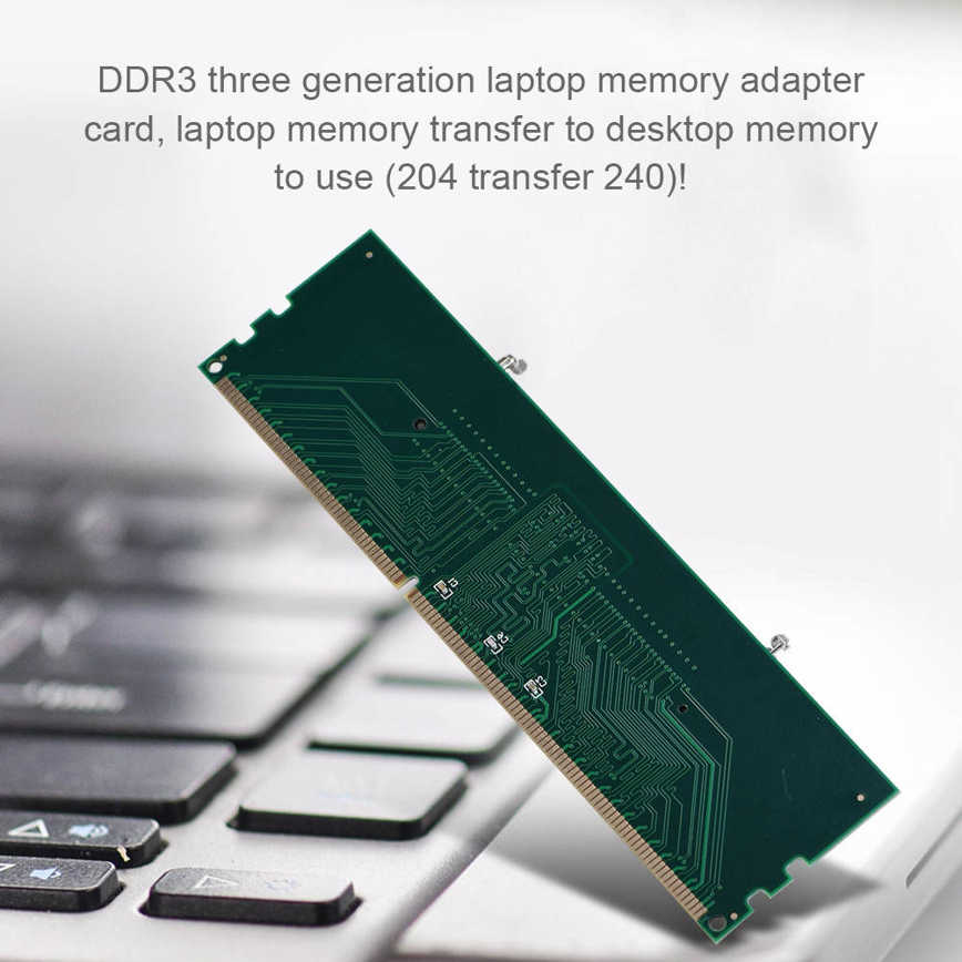 （NEW）DDR3 Laptop SODIMM Slot TO Desktop Memory DIMM RAM Connector Adapter Card Tester. 