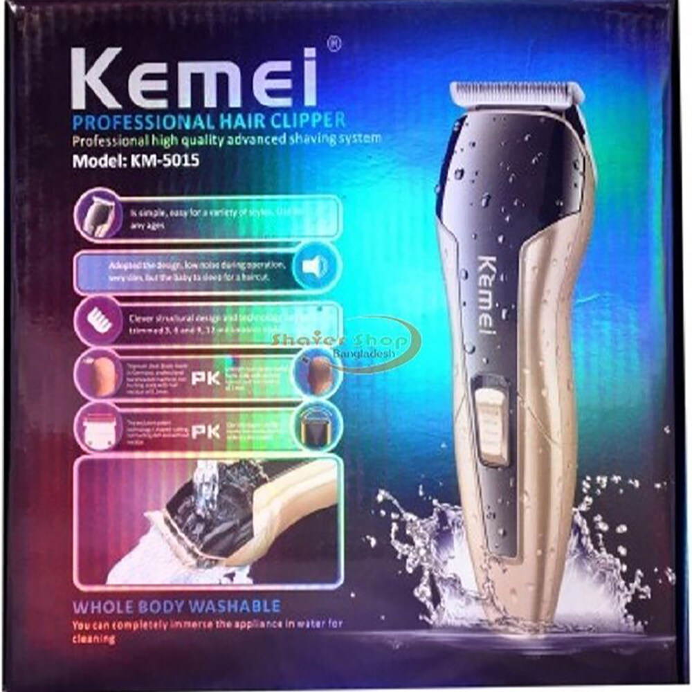 Kemei KM-5015 Professional Rechargeable Waterproof Hair Beard Trimmer for Men-4.jpg
