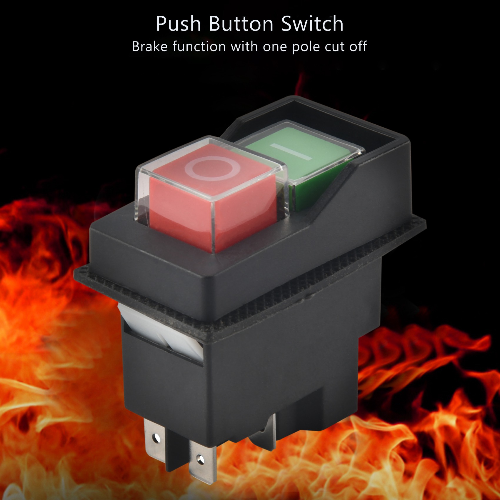 Waterproof Electromagnetic Push Button Switch 5 Pins KJD17 220-240V. 